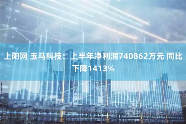 上阳网 玉马科技：上半年净利润740862万元 同比下降1413%